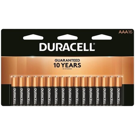 DURACELL Battery, 15 V Battery, AAA Battery, Alkaline, Manganese Dioxide MN2400B16